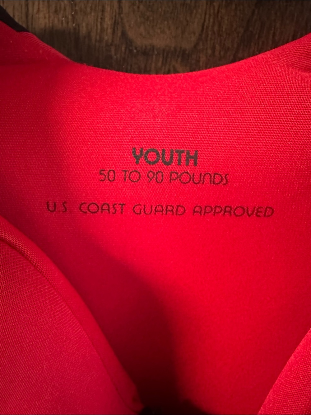 O’BRIEN kids youth life jacket 50-90 pounds red and black - Picture 3 of 6